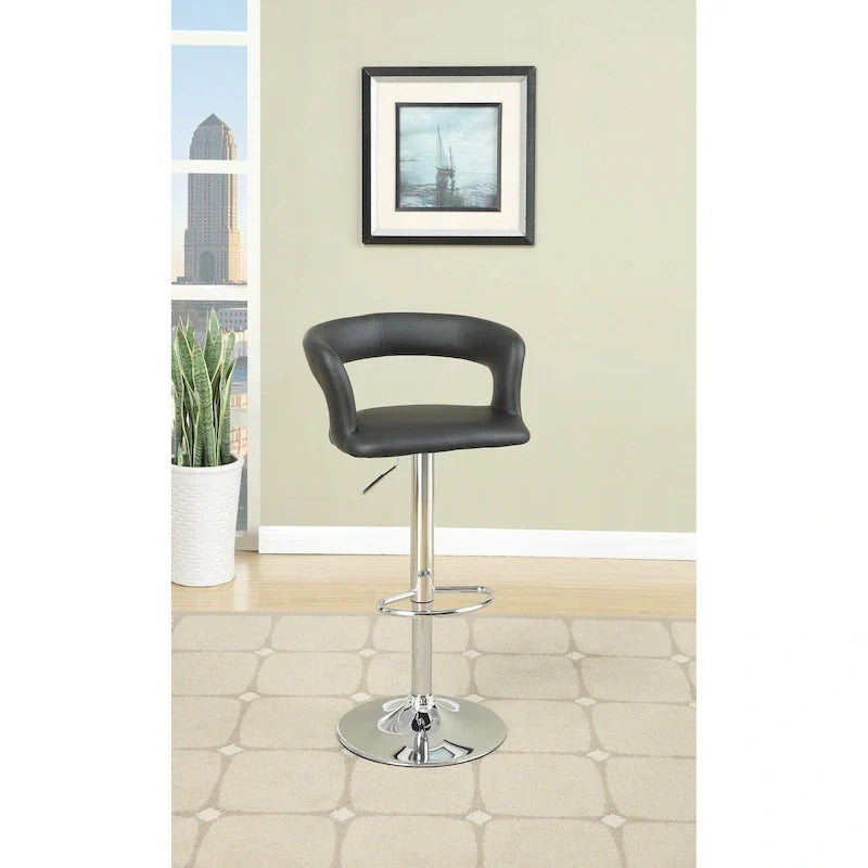 Set of 2 Adjustable Swivel Counter Height Bar Stools with Hollow Back and Armrests for Kitchen Island 8