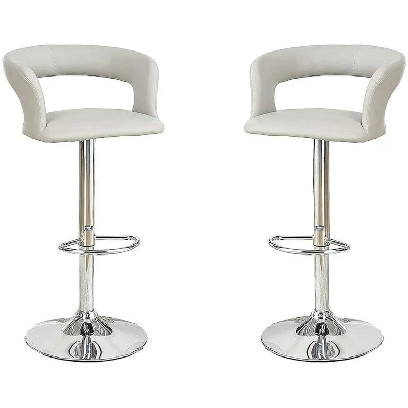 Adjustable Swivel Bar Stools Set of 2 with Cushioned Seat