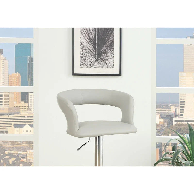 Set of 2 Adjustable Swivel Counter Height Bar Stools with Hollow Back and Armrests for Kitchen Island 3