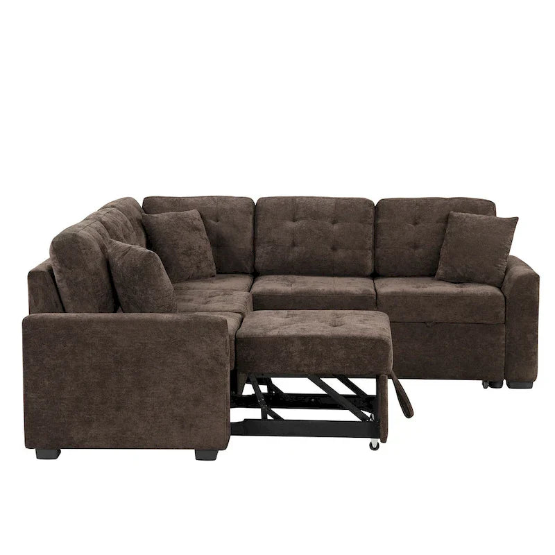 Roomfitters L-Shaped Pull-Out Sofa Bed with Wheels, USB Ports, and Power Outlets – Versatile Sleeper Sofa for Ultimate Living Room Comfort 19
