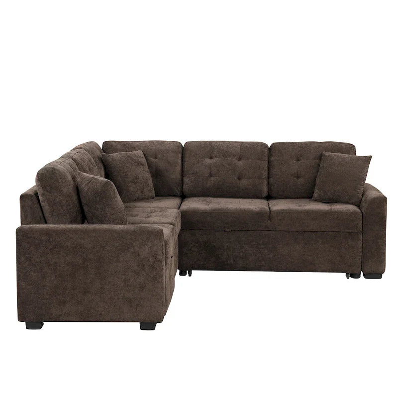 Roomfitters L-Shaped Pull-Out Sofa Bed with Wheels, USB Ports, and Power Outlets – Versatile Sleeper Sofa for Ultimate Living Room Comfort 20