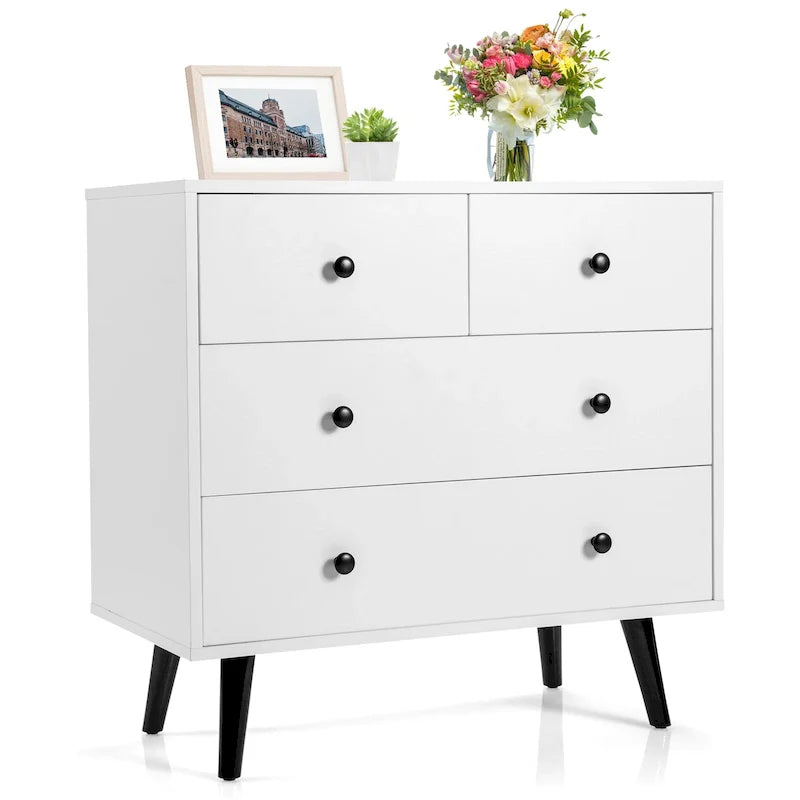 Gymax 4-Drawer Storage Dresser and Cabinet 4