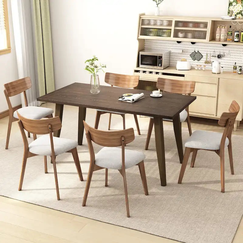 Pair of Light Beige Wooden Dining Chairs - Versatile Side Chairs for Office or Home 14