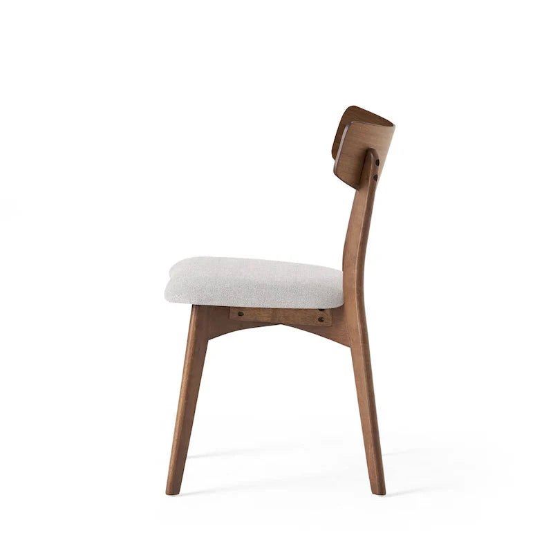 Pair of Light Beige Wooden Dining Chairs - Versatile Side Chairs for Office or Home 6