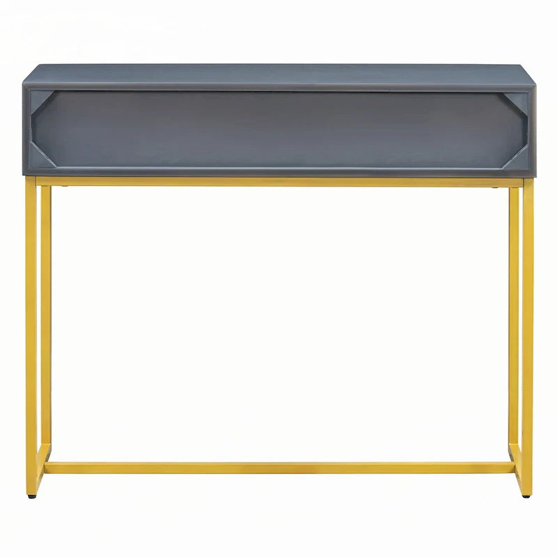 Contemporary Grey Console Table with Storage Solutions 15