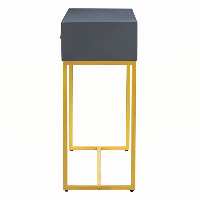 Contemporary Grey Console Table with Storage Solutions 16