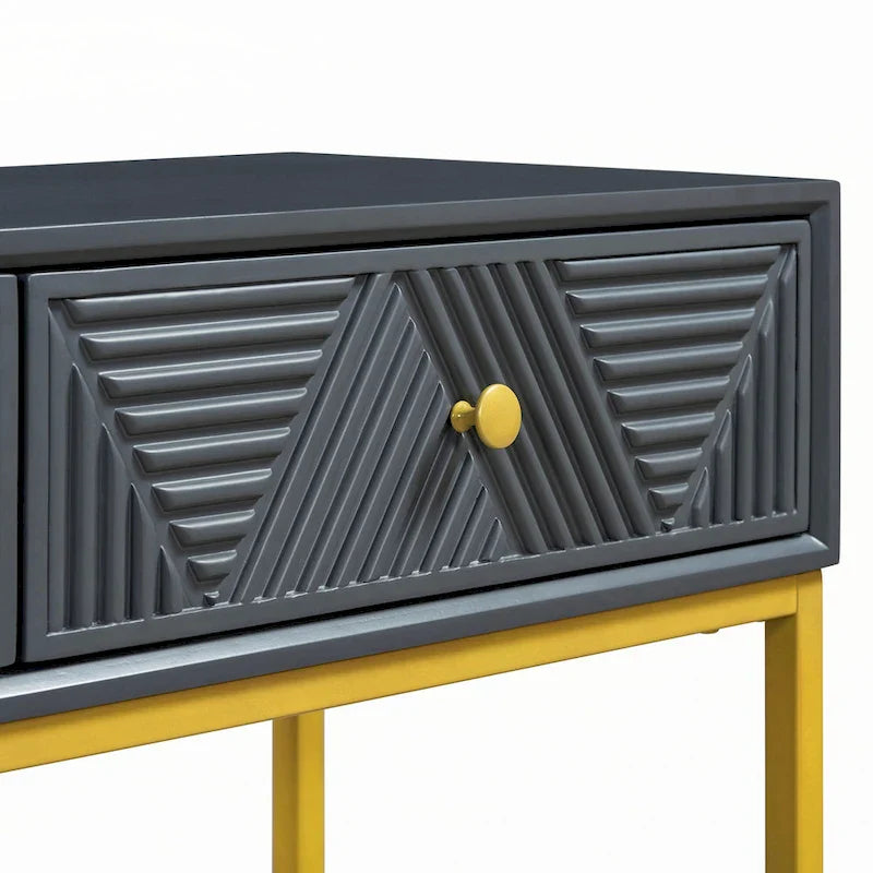 Contemporary Grey Console Table with Storage Solutions 18