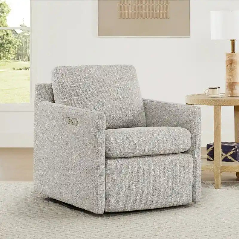 Nora Electric Reclining Swivel Chair with Footrest 4