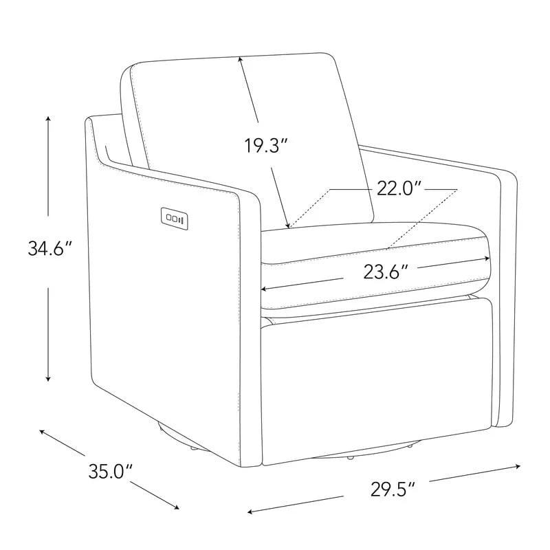Nora Electric Reclining Swivel Chair with Footrest 7