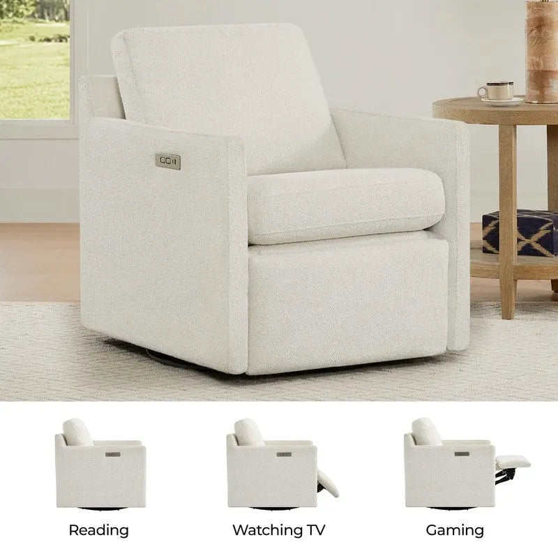 Nora Electric Reclining Swivel Chair with Footrest 25