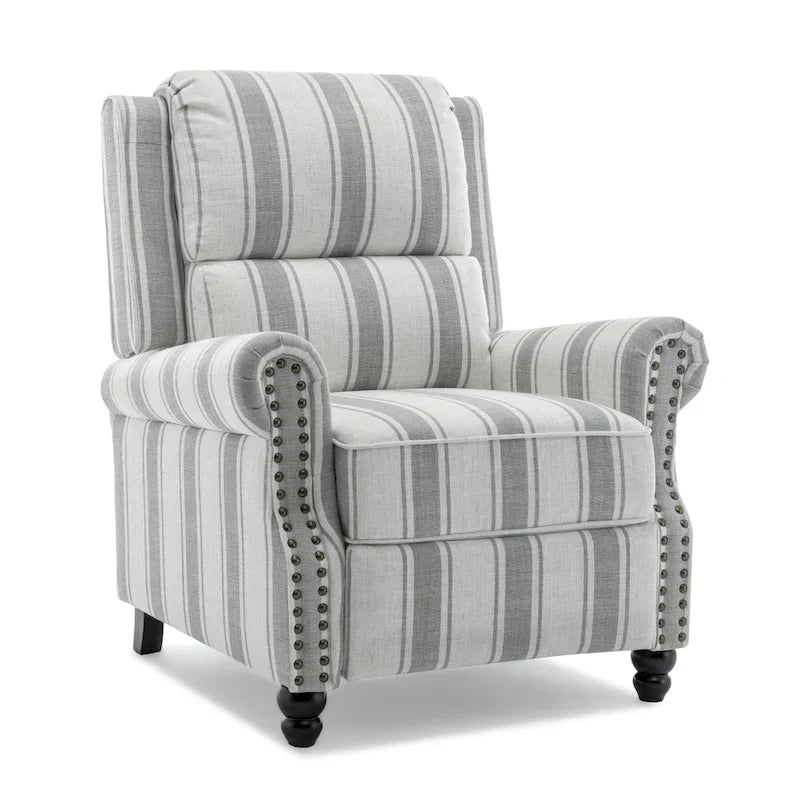 Nail-Head Trimmed Pushback Recliner with Padded Seat 11
