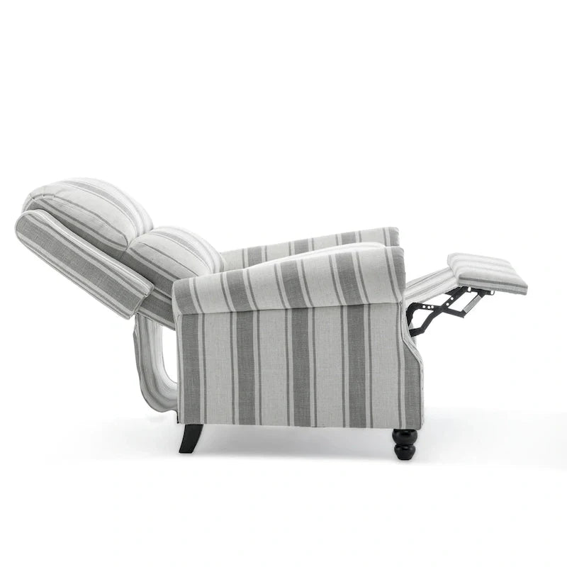 Nail-Head Trimmed Pushback Recliner with Padded Seat 14