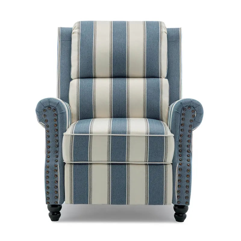 Nail-Head Trimmed Pushback Recliner with Padded Seat 20