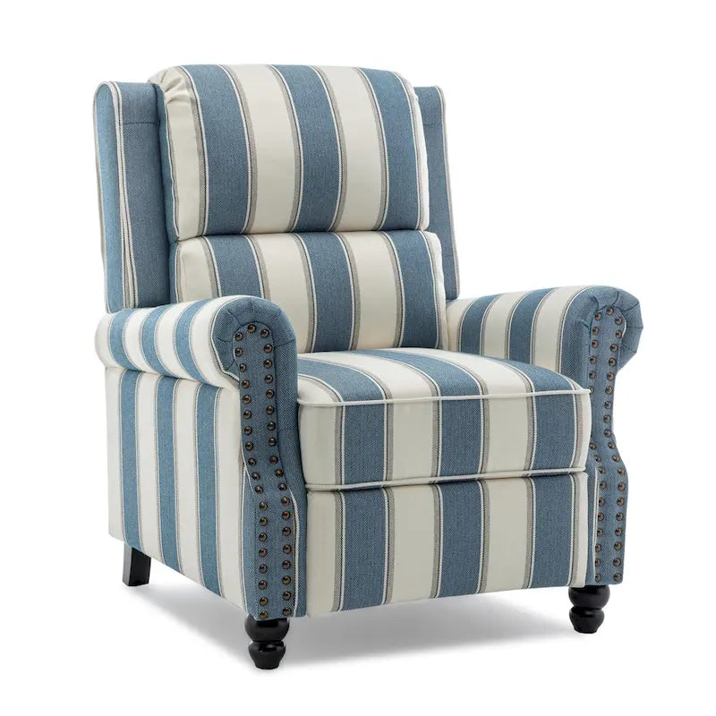 Nail-Head Trimmed Pushback Recliner with Padded Seat 21