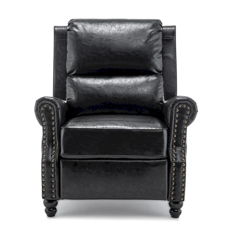 Nail-Head Trimmed Pushback Recliner with Padded Seat 30