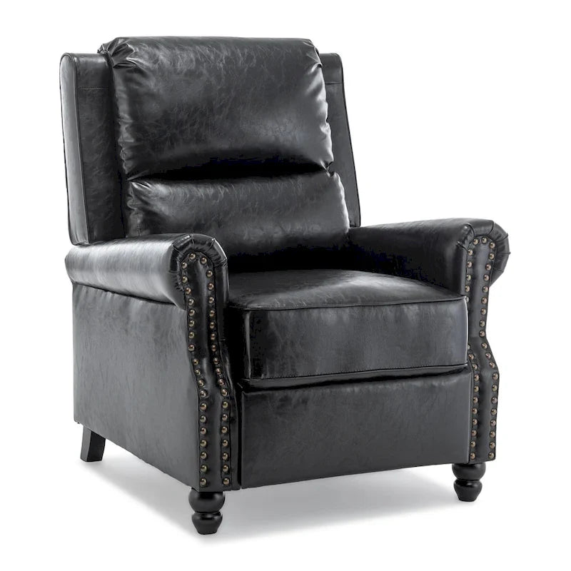 Nail-Head Trimmed Pushback Recliner with Padded Seat 31