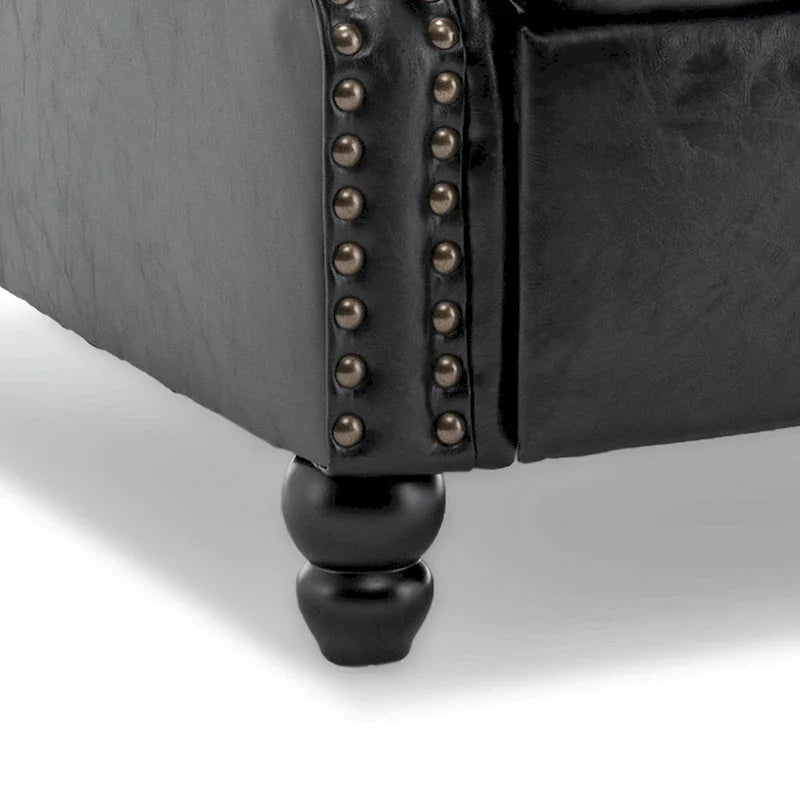 Nail-Head Trimmed Pushback Recliner with Padded Seat 33