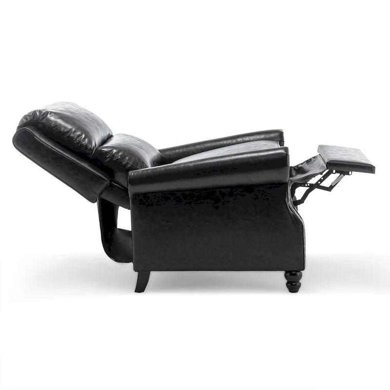 Nail-Head Trimmed Pushback Recliner with Padded Seat 34