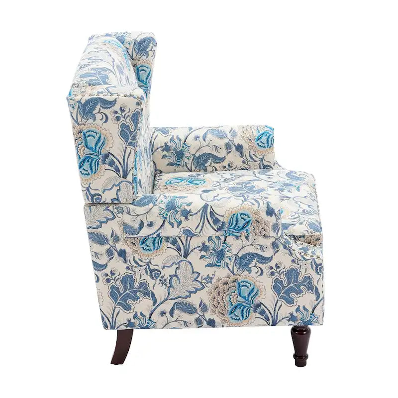 Pair of Stylish Upholstered Accent Chairs with Patterns for Living Room 10