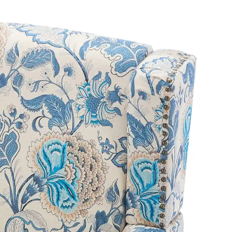 Pair of Stylish Upholstered Accent Chairs with Patterns for Living Room 12