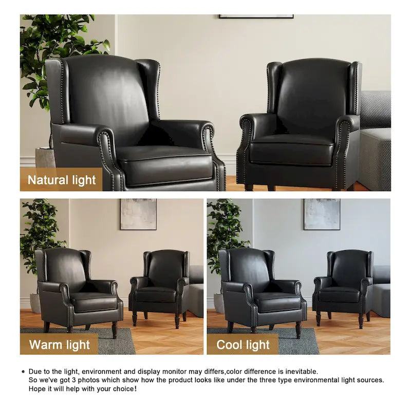 Pair of Stylish Upholstered Accent Chairs with Patterns for Living Room 18