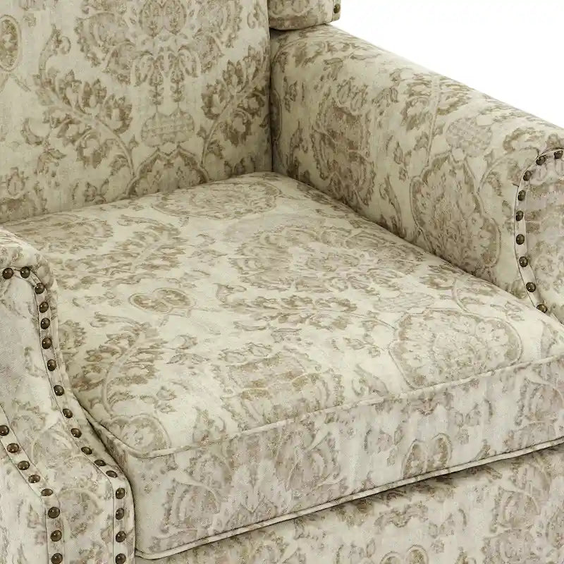 Pair of Stylish Upholstered Accent Chairs with Patterns for Living Room 26