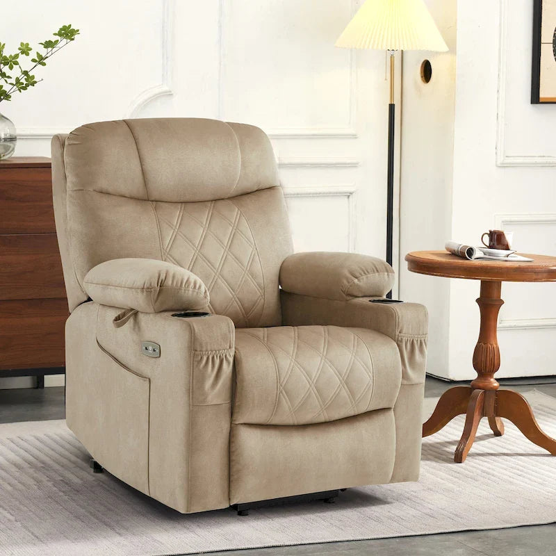MCombo Compact Dual Motor Power Lift Recliner Chair with Massage, Dual Heating, and Adjustable Headrest - Model 7222 32