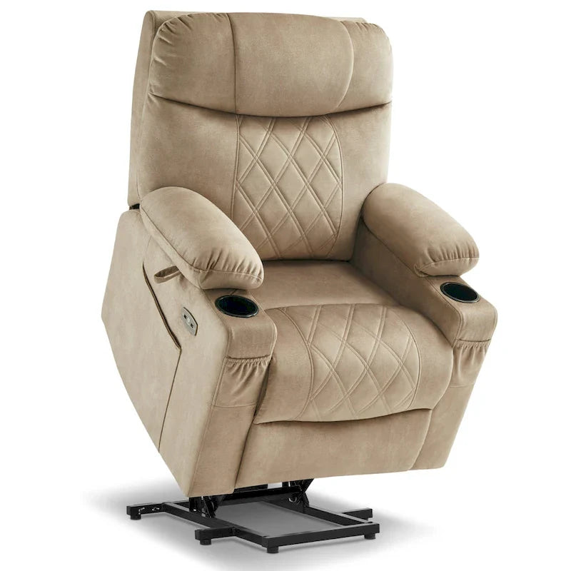 MCombo Compact Dual Motor Power Lift Recliner Chair with Massage, Dual Heating, and Adjustable Headrest - Model 7222 12