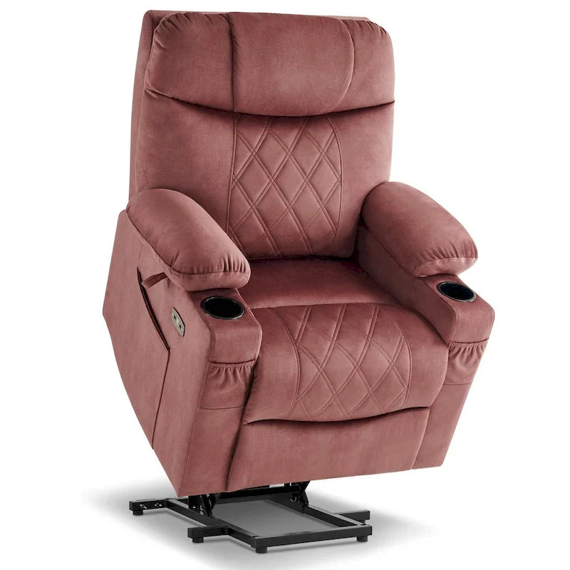 MCombo Compact Dual Motor Power Lift Recliner Chair with Massage, Dual Heating, and Adjustable Headrest - Model 7222 18