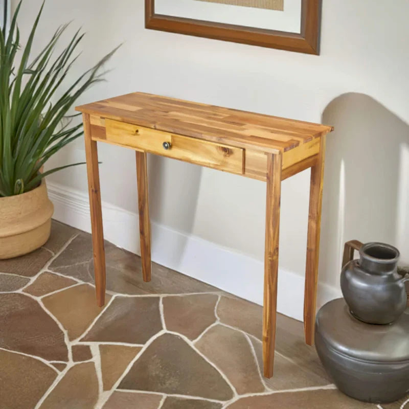 Porch & Den Holly Hill Solid Acacia Console Table with 1 Drawer 26