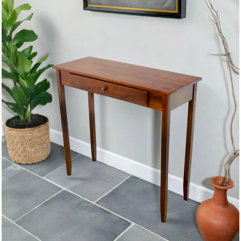 Porch & Den Holly Hill Solid Acacia Console Table with 1 Drawer 7