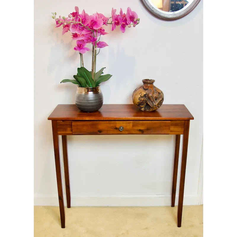 Porch & Den Holly Hill Solid Acacia Console Table with 1 Drawer 10