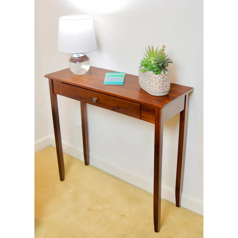 Porch & Den Holly Hill Solid Acacia Console Table with 1 Drawer 15
