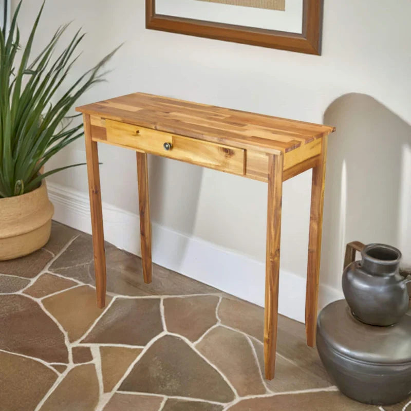 Porch & Den Holly Hill Solid Acacia Console Table with 1 Drawer 21