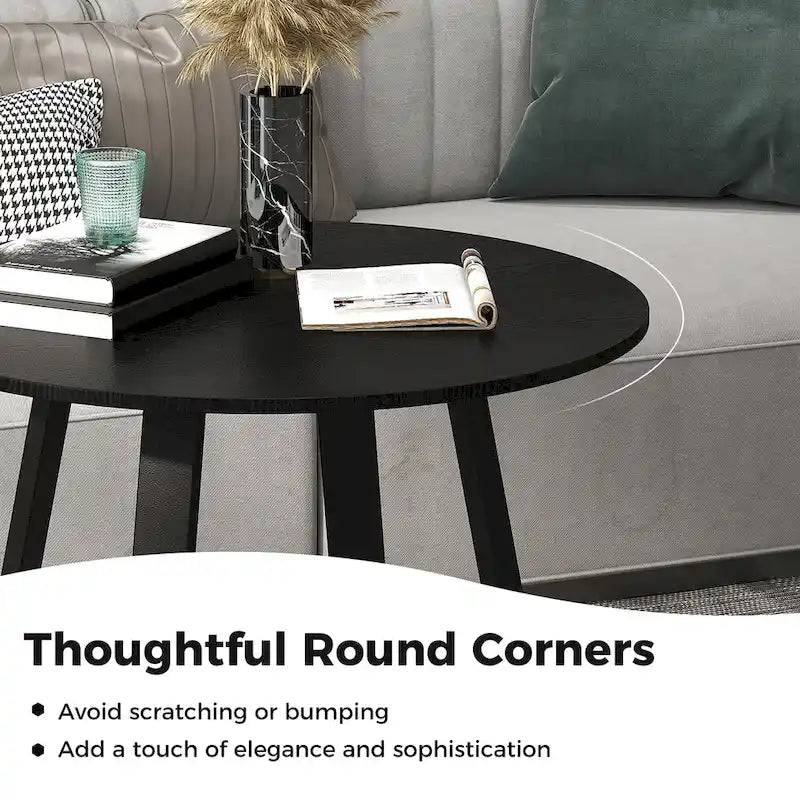 Gymax 36-Inch Round Solid Wood Dining Table for 4 with Pedestal Base 9