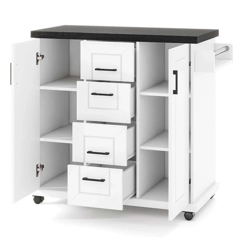 Costway Mobile Rolling Kitchen Island Cart with Wheels - Versatile Serving Utility - Learn More 10