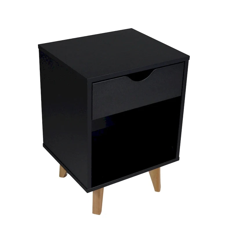 Modern 24-Inch Wooden Nightstand with 2 Drawers - Stylish Bedside or End Table with Storage 8