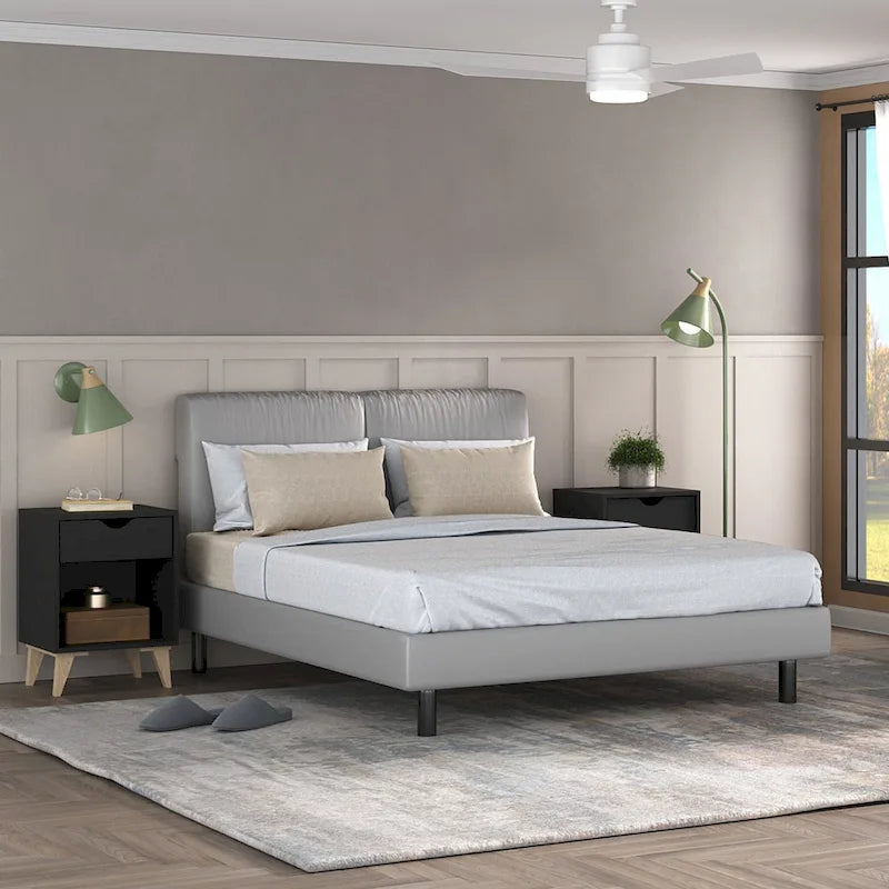 Modern 24-Inch Wooden Nightstand with 2 Drawers - Stylish Bedside or End Table with Storage 6