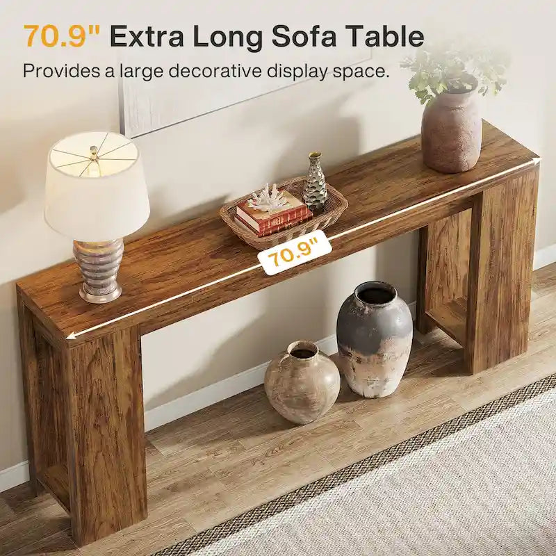 70.9-Inch Console Sofa Table for Living Room, Entryway, and Hallway 17