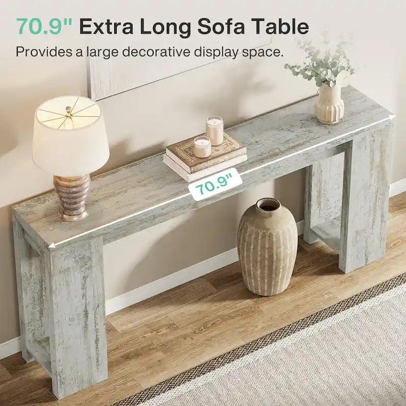 70.9-Inch Console Sofa Table for Living Room, Entryway, and Hallway 23
