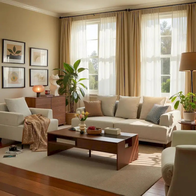 Contemporary Deep Seat Sofa with Cushions, Elevated Legs, Cozy Living Room Seating, Ideal for Apartments 13