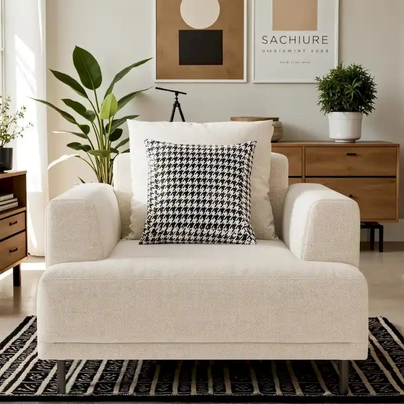 Contemporary Deep Seat Sofa with Cushions, Elevated Legs, Cozy Living Room Seating, Ideal for Apartments 14