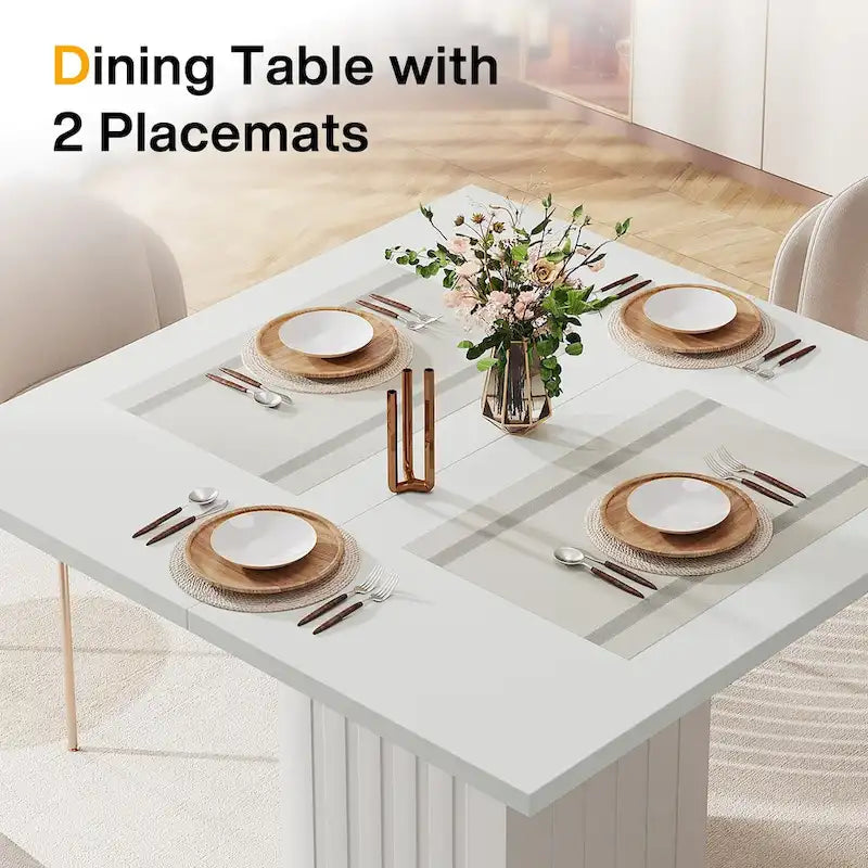 Contemporary Square Wooden Dining Table for 4 10