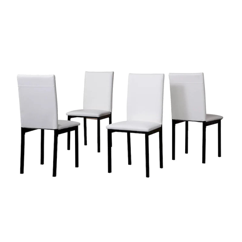 Contemporary 5-Piece Dining Set Featuring Rectangular Table and 4 High-Back Chairs 3