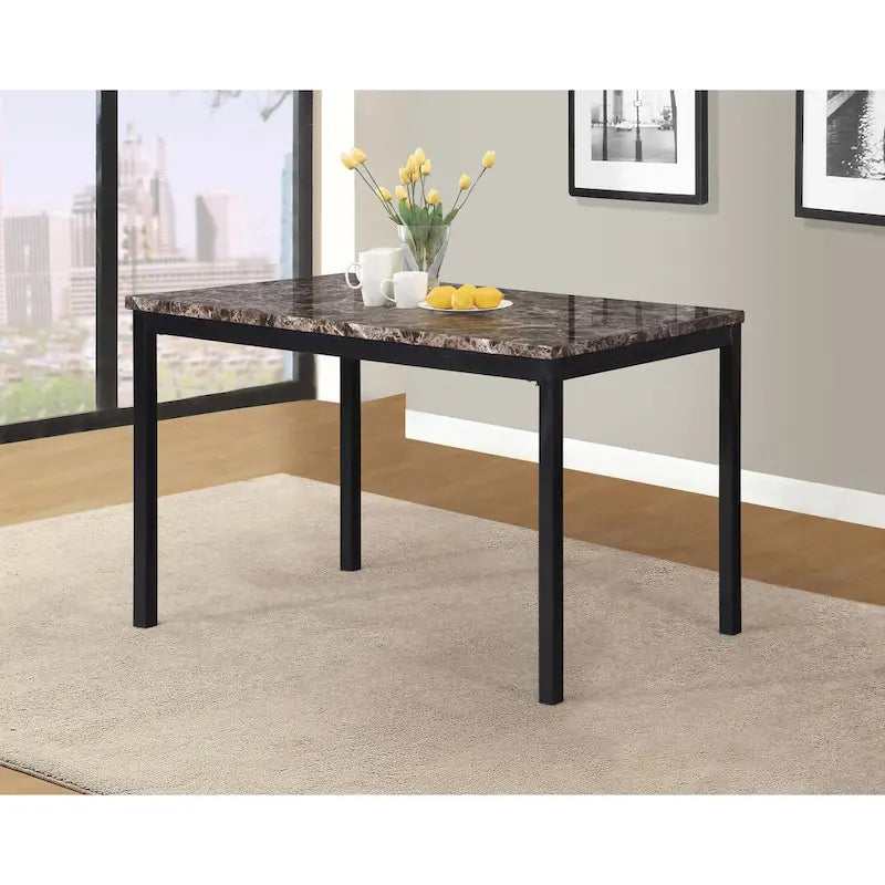 Contemporary 5-Piece Dining Set Featuring Rectangular Table and 4 High-Back Chairs 9