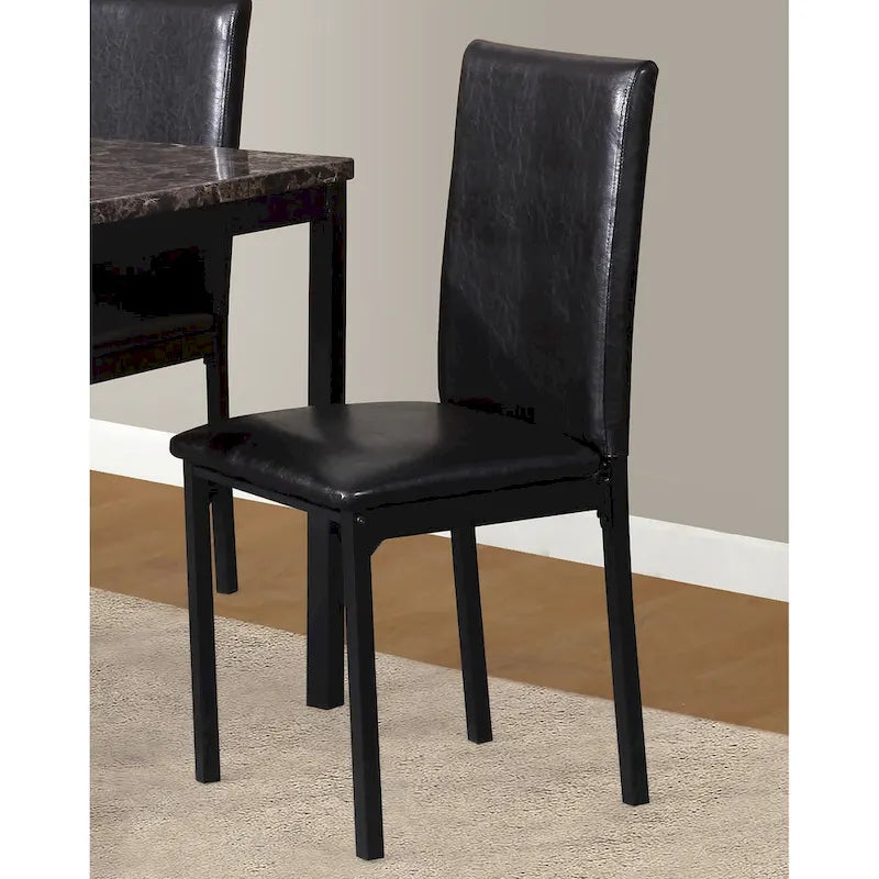 Contemporary 5-Piece Dining Set Featuring Rectangular Table and 4 High-Back Chairs 12