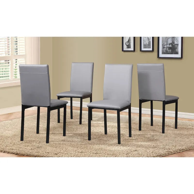 Contemporary 5-Piece Dining Set Featuring Rectangular Table and 4 High-Back Chairs 15