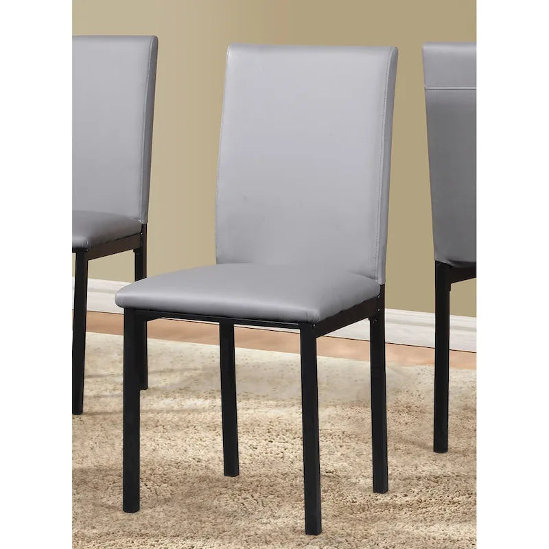 Contemporary 5-Piece Dining Set Featuring Rectangular Table and 4 High-Back Chairs 16