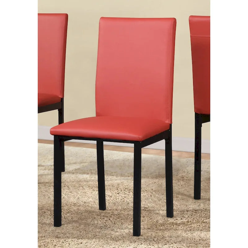Contemporary 5-Piece Dining Set Featuring Rectangular Table and 4 High-Back Chairs 19