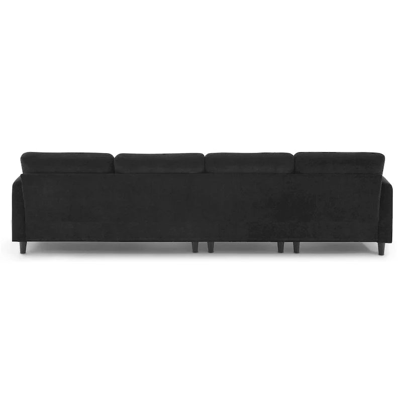 110-Inch L-Shaped 5-Seater Sectional Sofa with Removable Ottoman, Cloud Chenille Fabric, and 5 Cushions 33